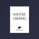 Game of Thrones Winter Is Coming - House Stark | A4 Print - Image 3