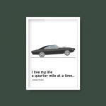 The Fast & the Furious Dominic Toretto Vin Diesel Quarter Mile Movie Quote | A4 Print - Image 2