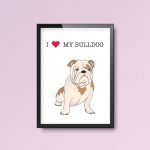 I Love My Bulldog | Animal Print Pet - Image 2