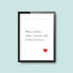 Mothers Hold Their Children's Hands Quote | Mother's Day Gift Quote Print - Image 3