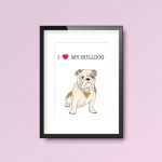 I Love My Bulldog | Animal Print Pet - Image 3