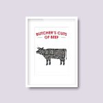 Butchers Cuts Of Beef | Kitchen Print - Image 3