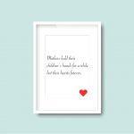 Mothers Hold Their Children's Hands Quote | Mother's Day Gift Quote Print - Image 6