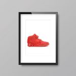 Nike Yeezy 2 Red October Trainer Sneaker | A4 Print Framed - Image 3