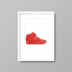 Nike Yeezy 2 Red October Trainer Sneaker | A4 Print Framed - Image 4