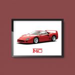 Ferrari F40 | Supercar Print - Image 2
