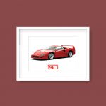 Ferrari F40 | Supercar Print - Image 6