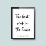 Best Seat In The House | Bathroom Funny Quote Print A4 - Image 2