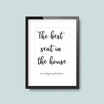 Best Seat In The House | Bathroom Funny Quote Print A4 - Image 3